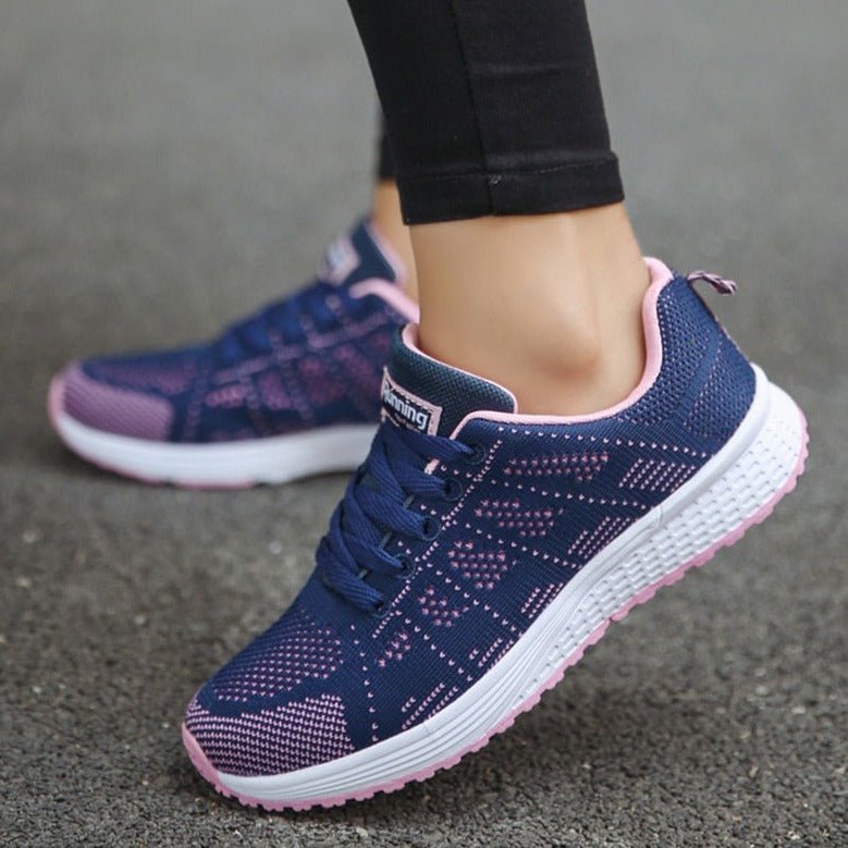 Amelia | Women's Orthopedic Wide-Fit Lace-Up Mesh Knit Trainers