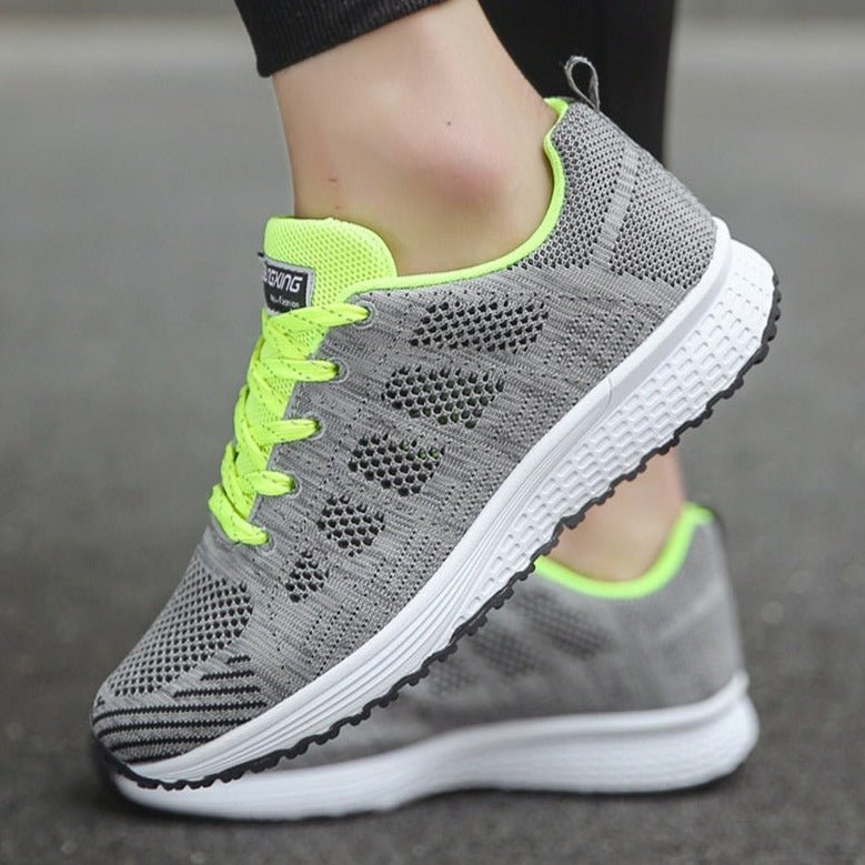 Amelia | Women's Orthopedic Wide-Fit Lace-Up Mesh Knit Trainers