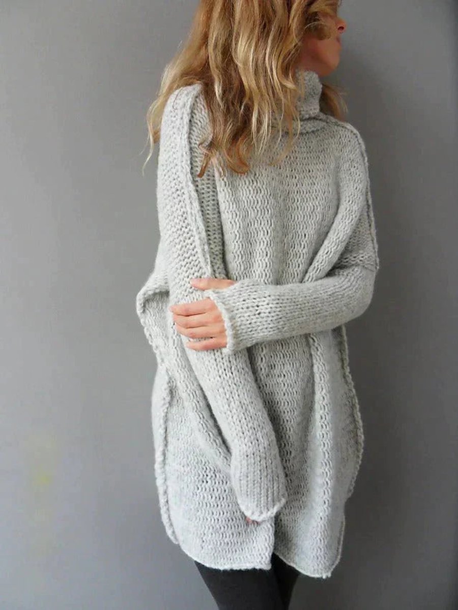 Evelyn | Women's Oversized Chunky Knit Turtleneck Sweater