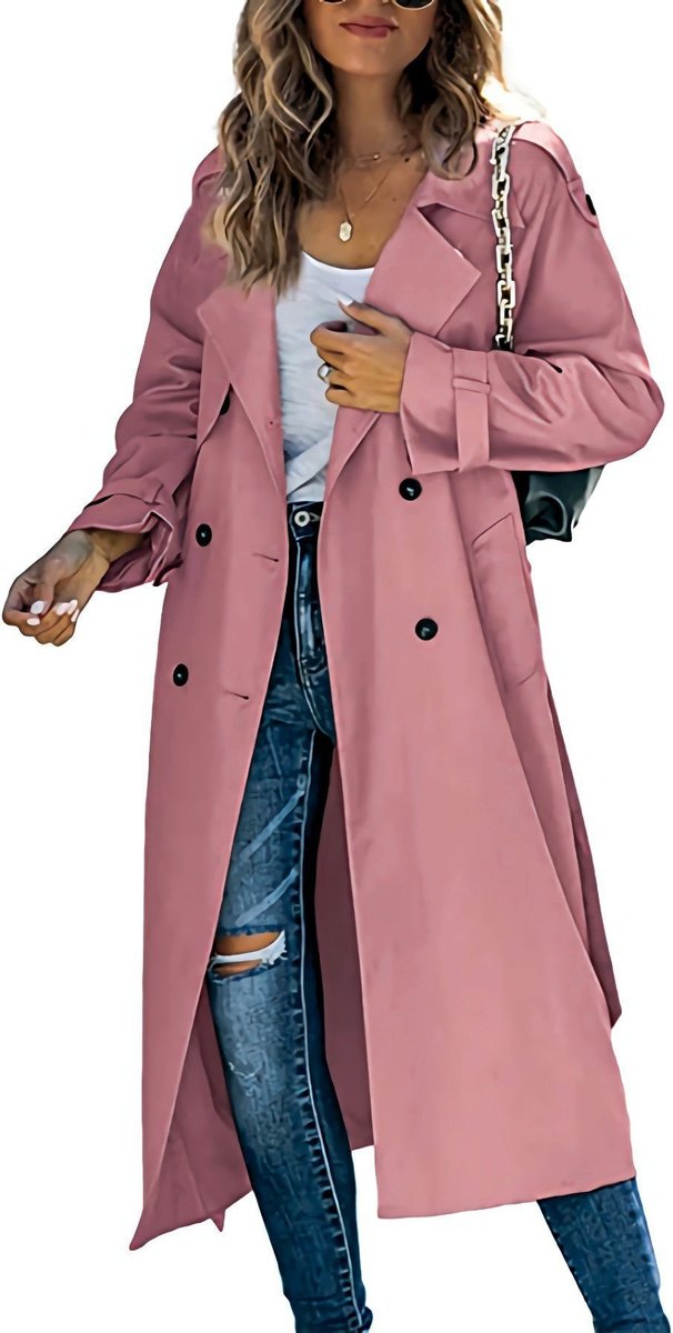 Olivia | Women's Oversized Double-Breasted Belted Longline Trench Coat
