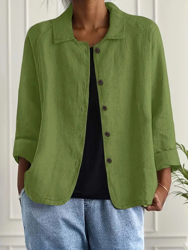 Willow | Women's Relaxed-Fit Collared Button-Front Long-Sleeve Shirt Jacket