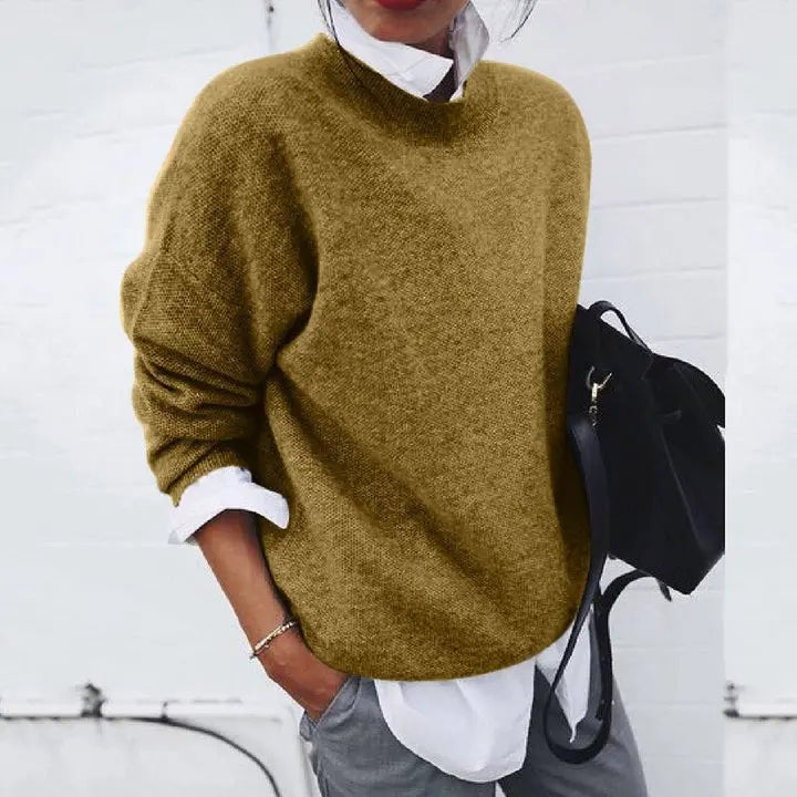 Emily | Women's Relaxed-Fit Crew-Neck Cashmere-Blend Jumper