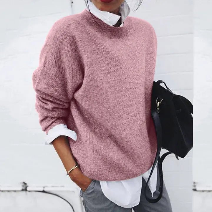 Emily | Women's Relaxed-Fit Crew-Neck Cashmere-Blend Jumper