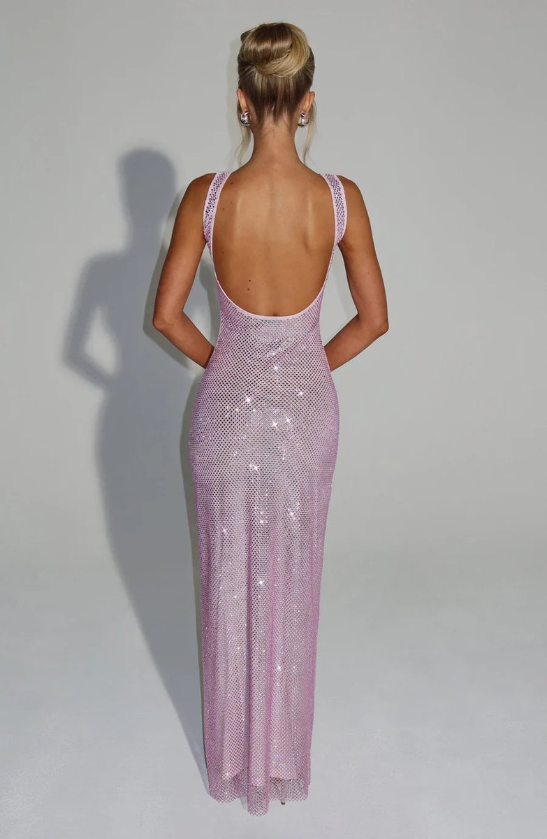 Ava | Women's Sequin Embellished Sleeveless Maxi Evening Gown