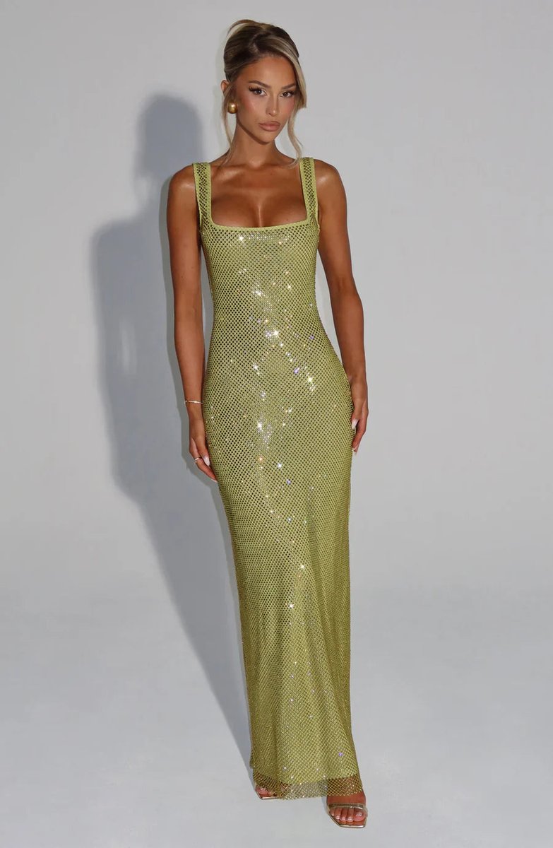 Ava | Women's Sequin Embellished Sleeveless Maxi Evening Gown