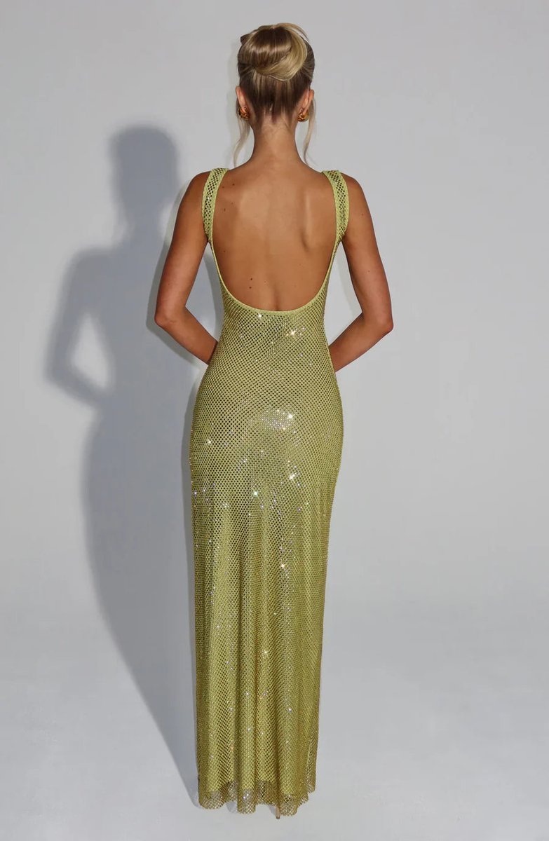 Ava | Women's Sequin Embellished Sleeveless Maxi Evening Gown