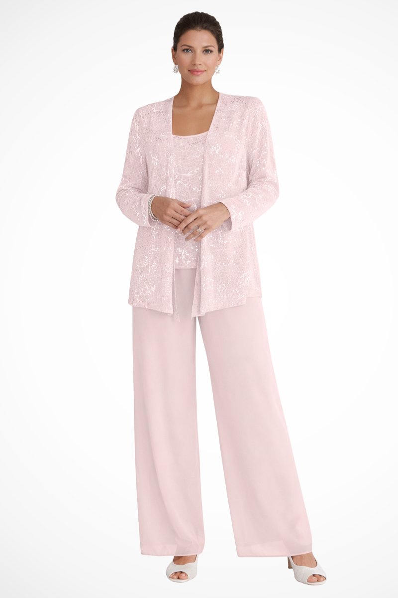 Florence | Women's Sequined Wide-Leg Three-Piece Occasion Set