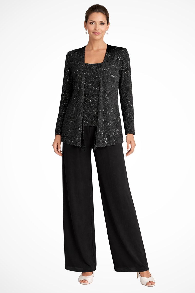 Florence | Women's Sequined Wide-Leg Three-Piece Occasion Set