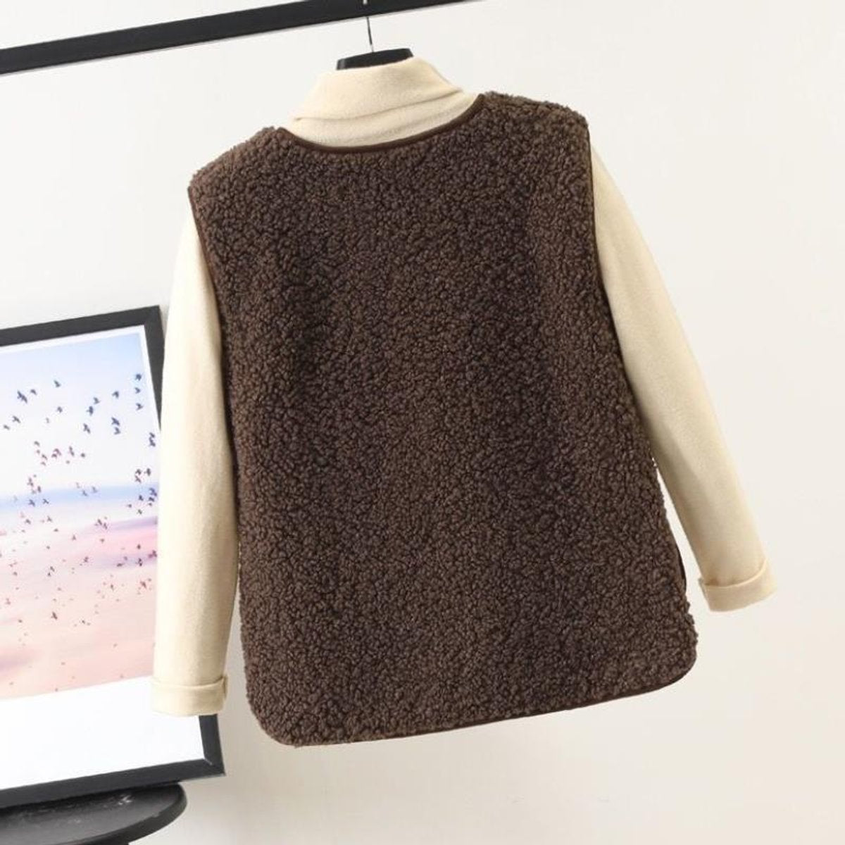 Isla | Women's Sherpa Fleece Button-Front Sleeveless Gilet