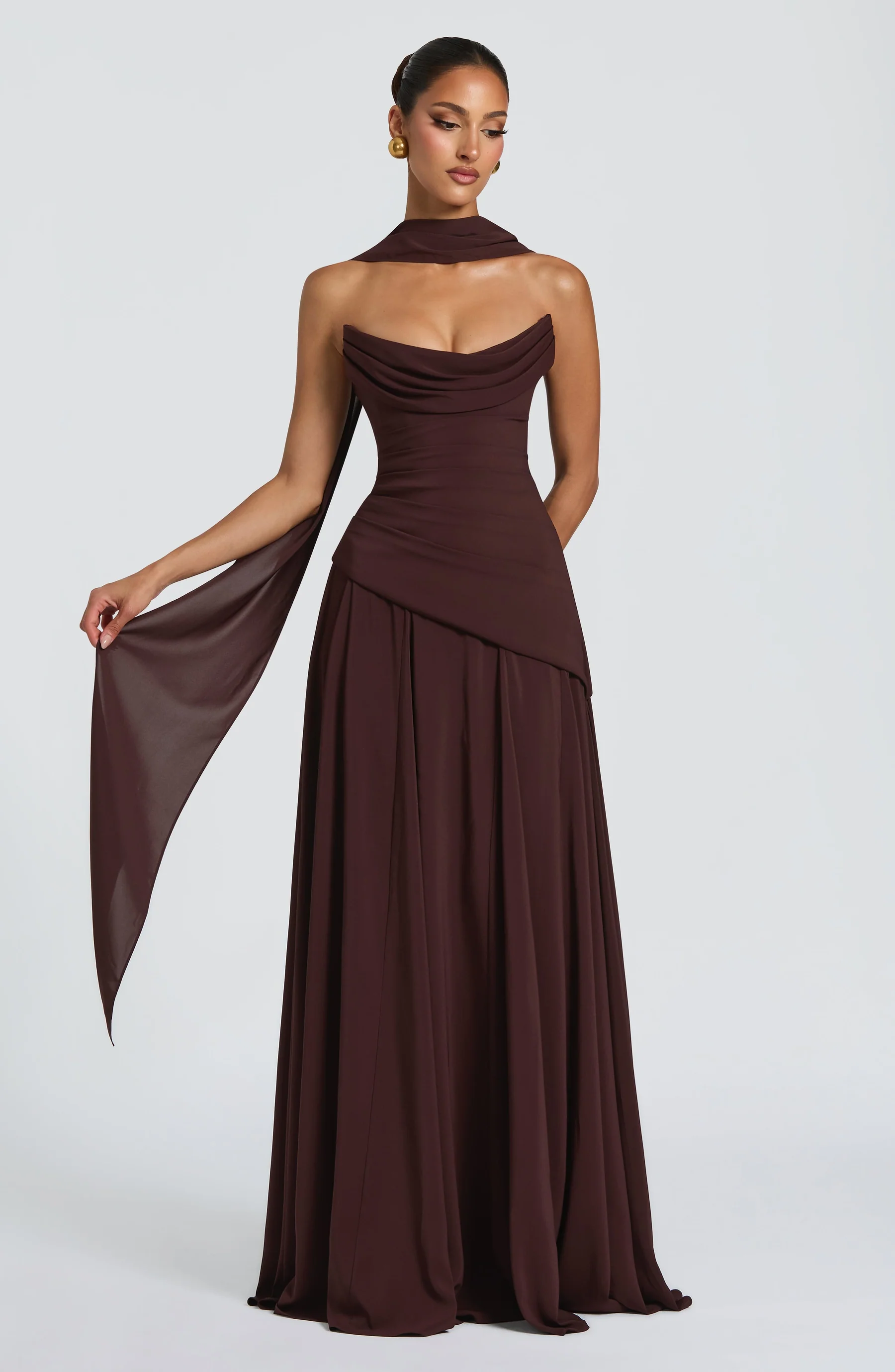 Women's Strapless Maxi Dress with Smooth Finish