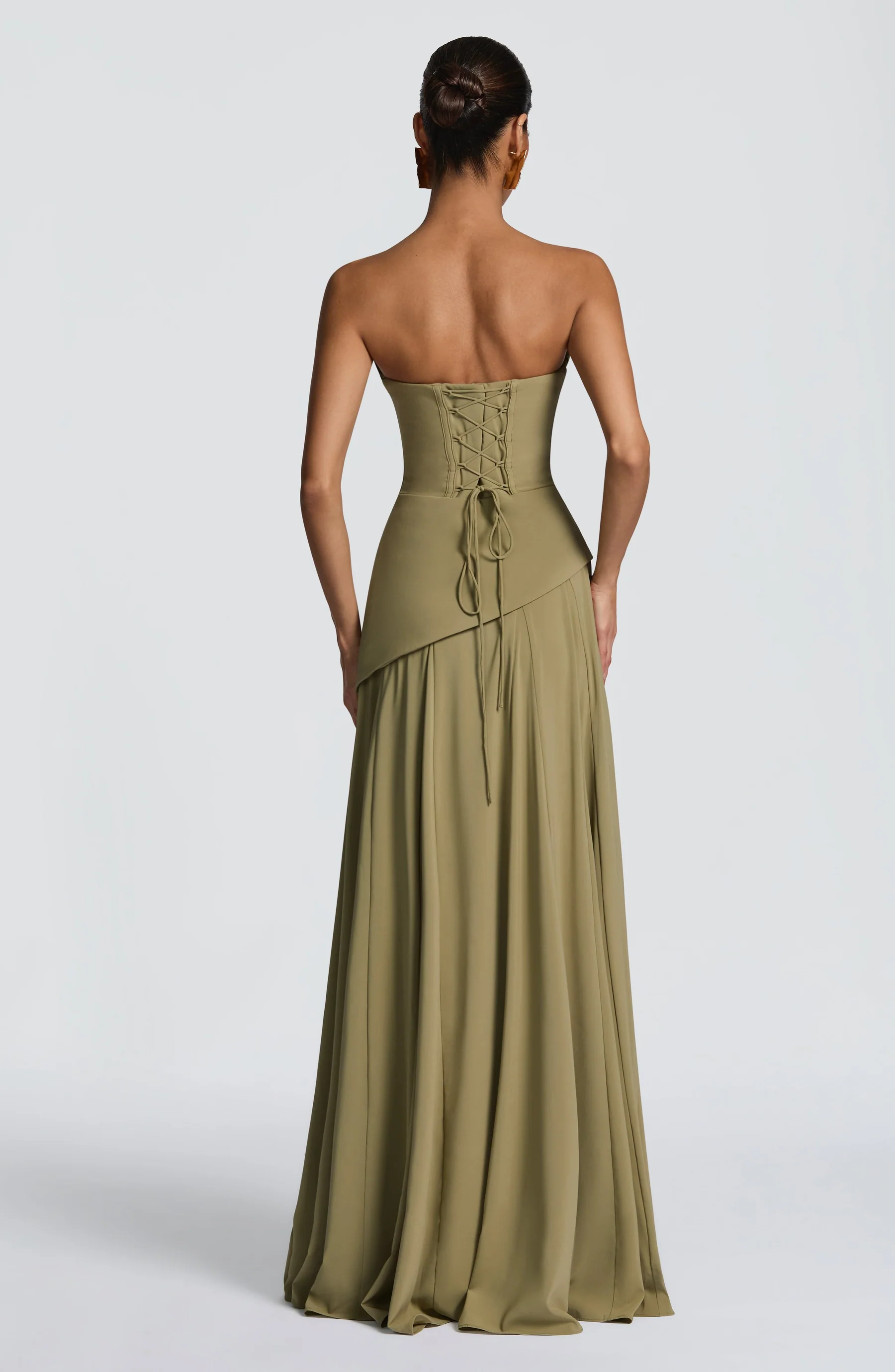 Women's Strapless Maxi Dress with Smooth Finish