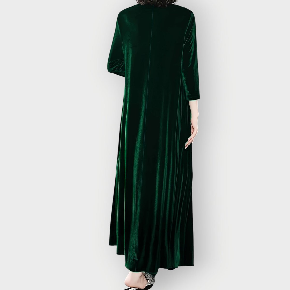 Ava | Women's Velvet Maxi Formal Dresses Long Sleeve A-Line Evening Gown