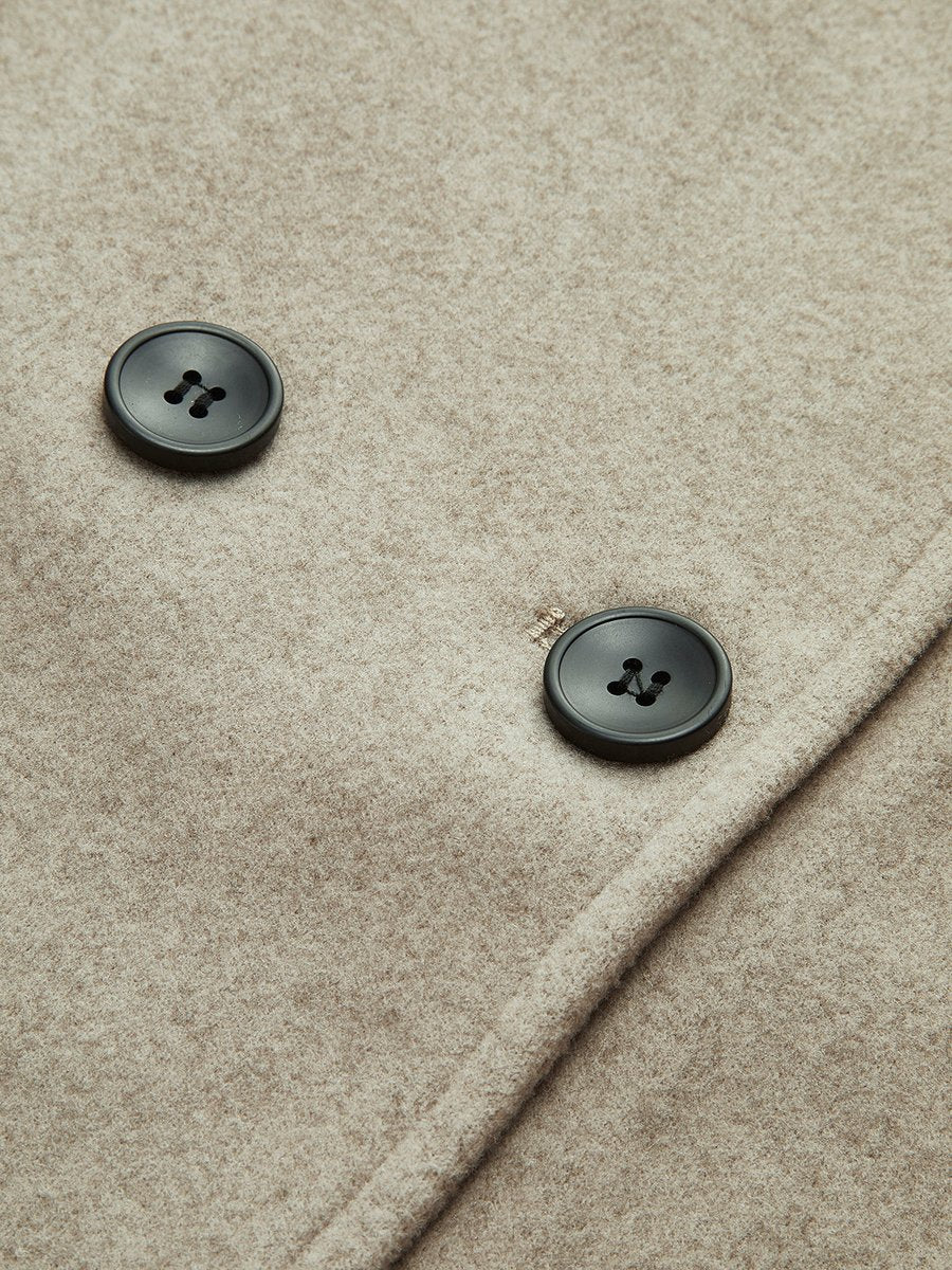 Ivy | Women's Winter Coat Double Breasted Stand Collar Relaxed Fit Pea Coat