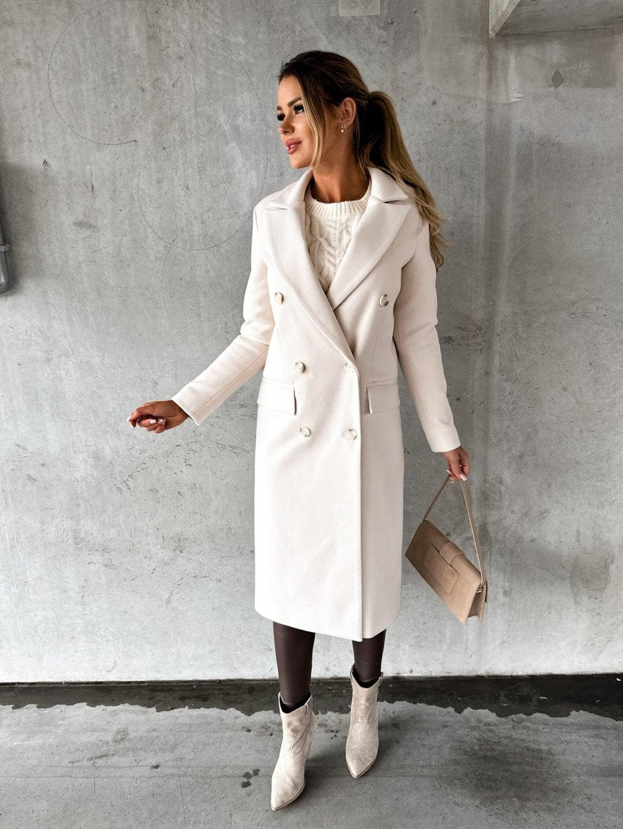Phoebe | Women's Winter Coat Long Double-Breasted Maxi Overcoat