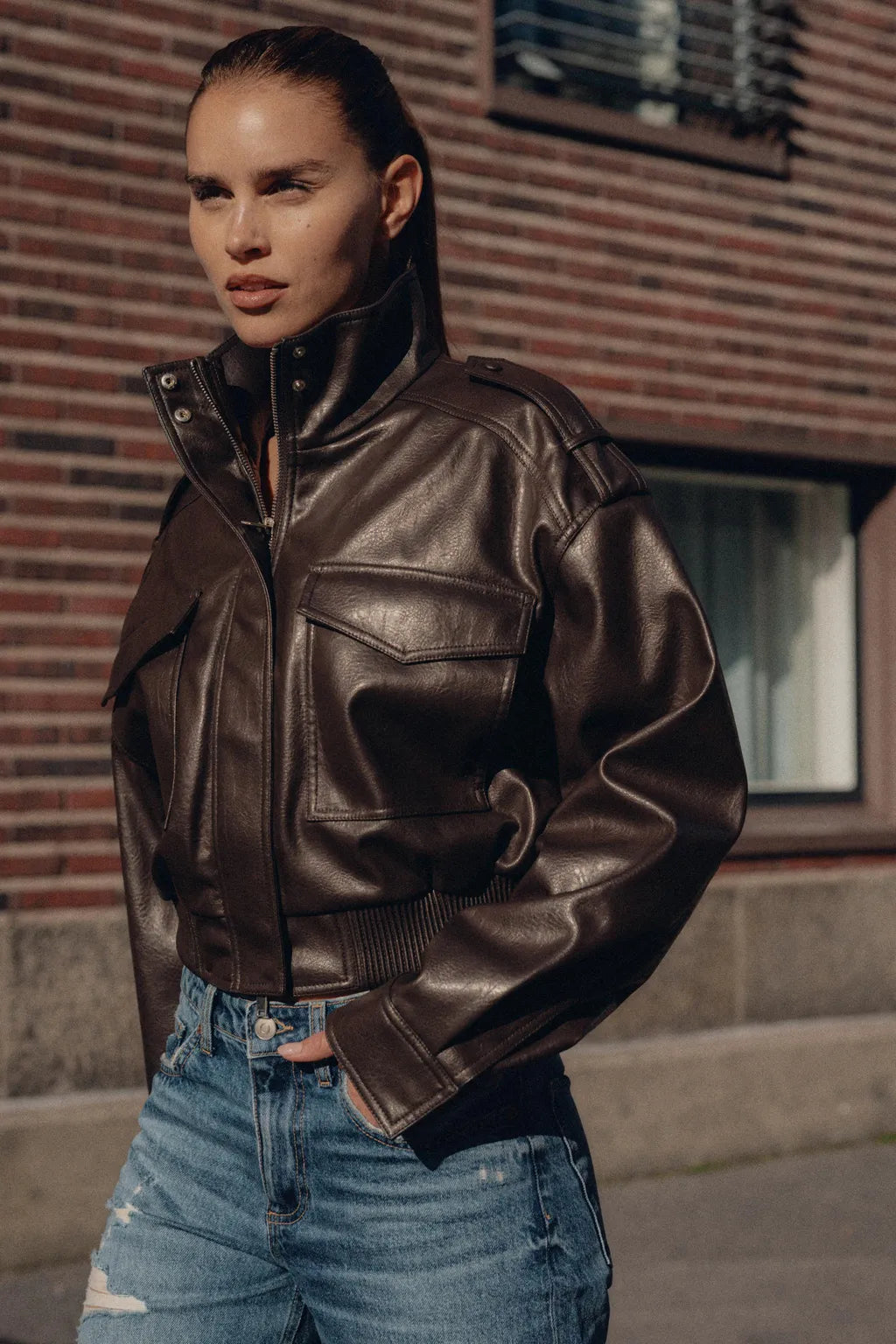 Laura | Women's Zip Up Biker Style Jacket