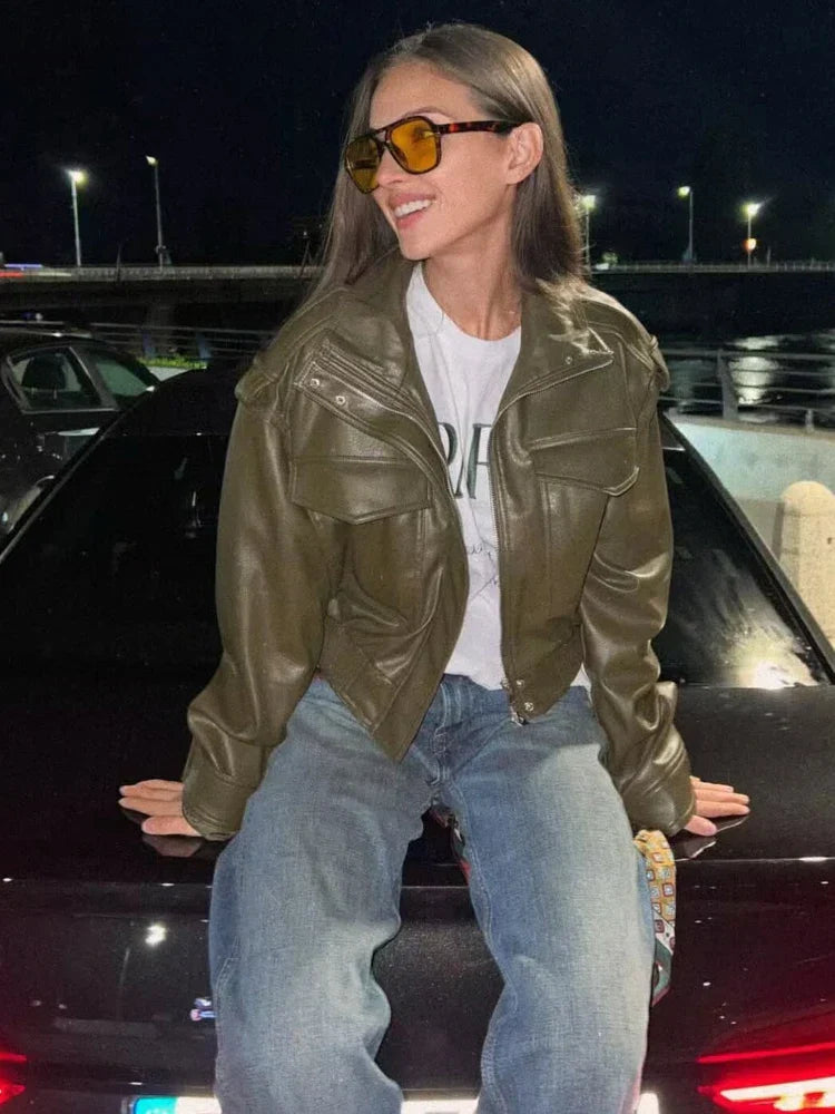 Laura | Women's Zip Up Biker Style Jacket