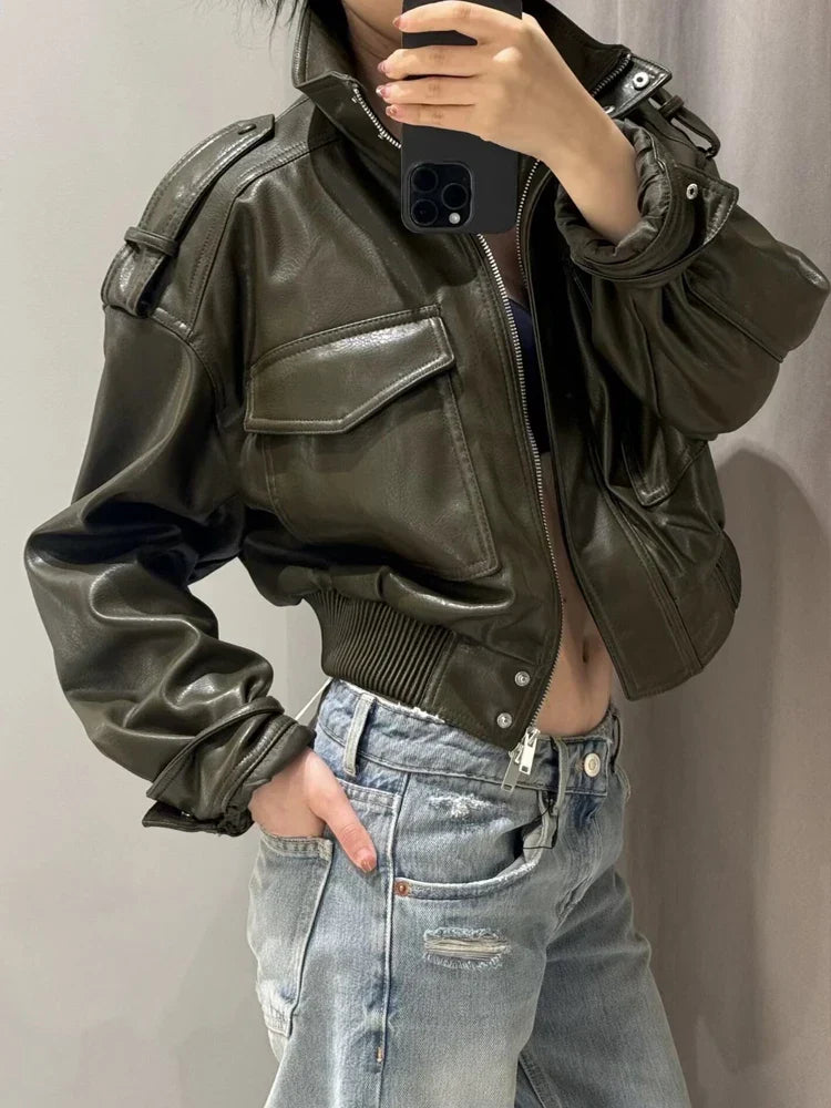 Laura | Women's Zip Up Biker Style Jacket