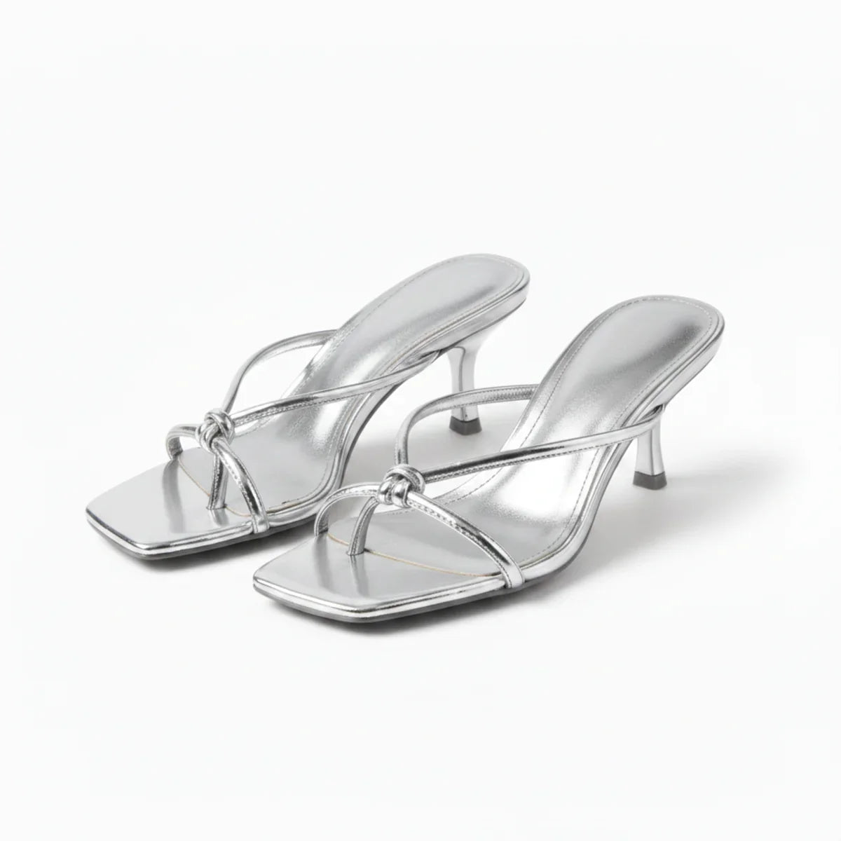 Women’s Orthopedic Heeled Sandals – Elegant Knot Strap Fit