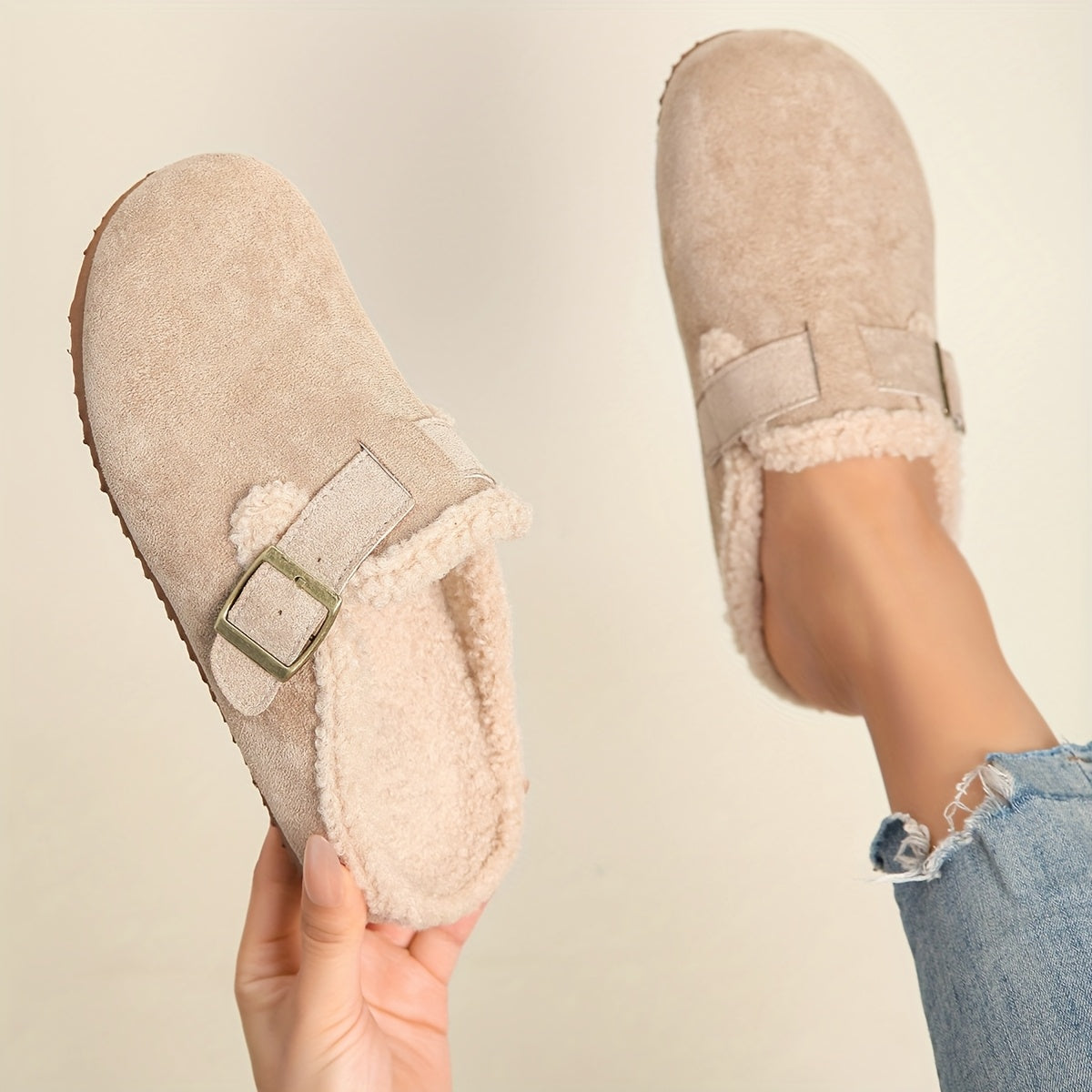 Lily™ | Wool-Lined Chunky Winter Slippers
