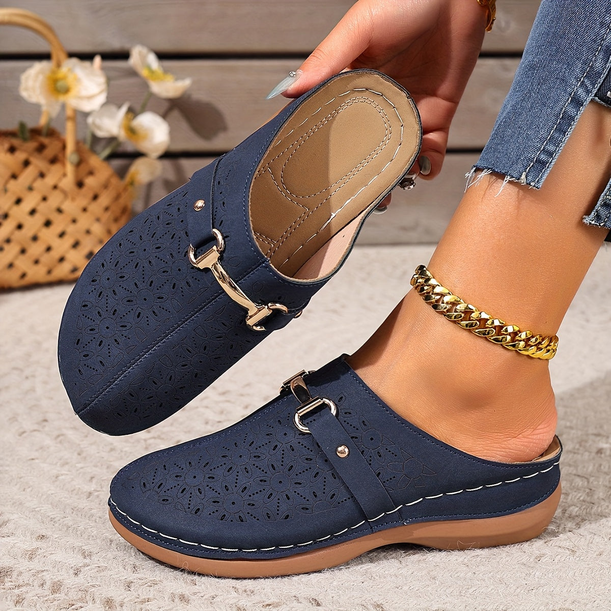 Isla™ | Elegant Block-Heel Mules