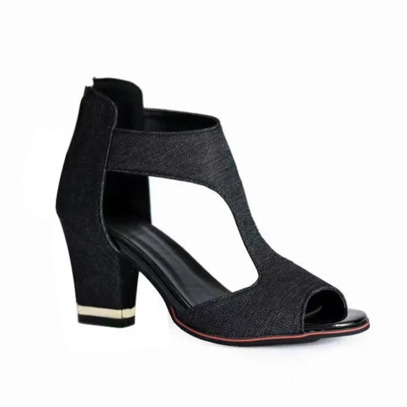 Marley | Luxury Cut-Out Block Heel Sandals