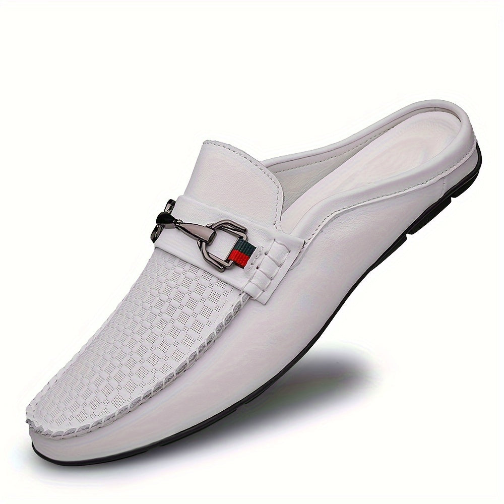 George™ | Breathable Open-Back Moc Toe Mules