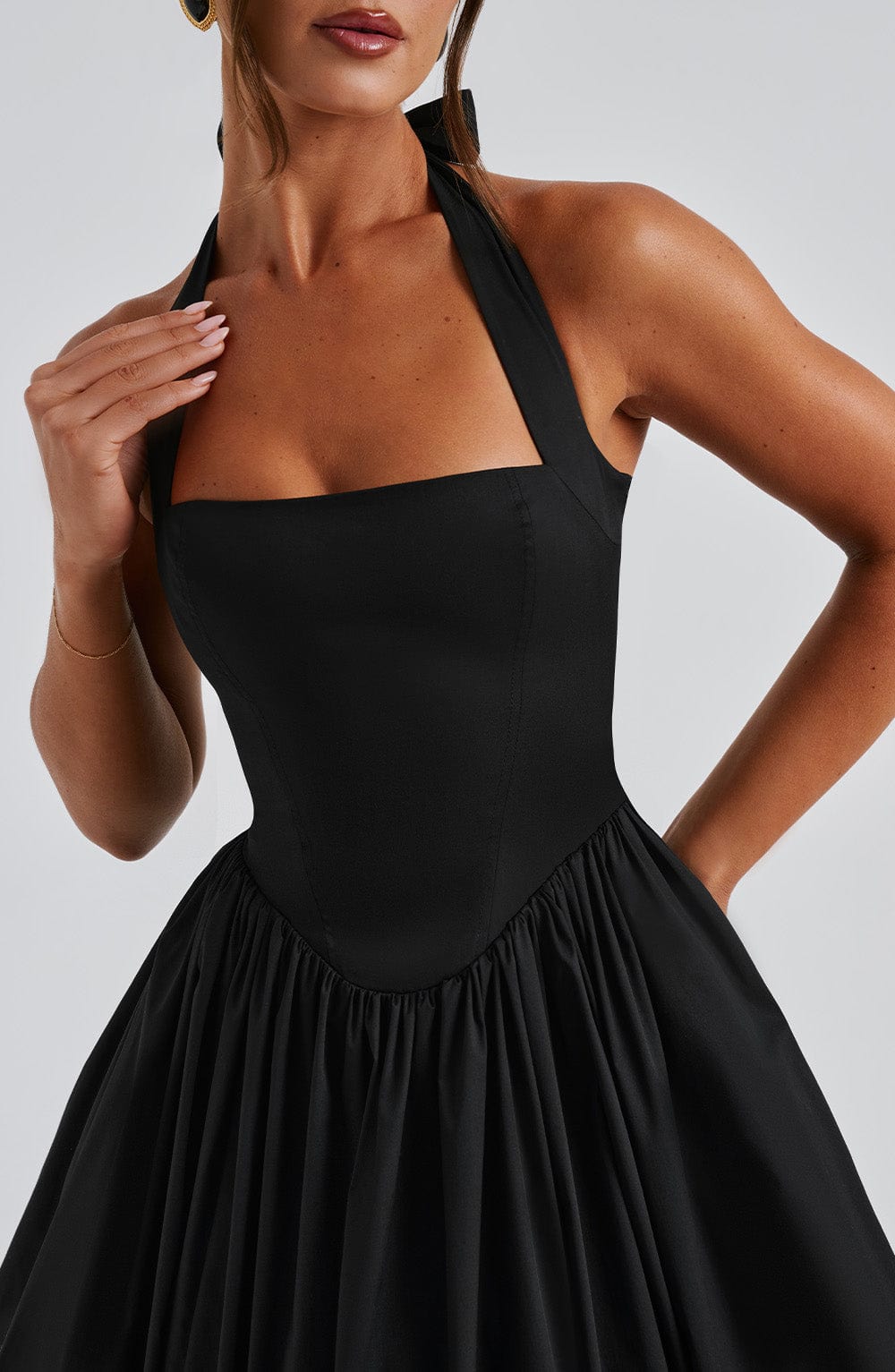 Arden | Women’s Wedding Guest Halter Midi Dress
