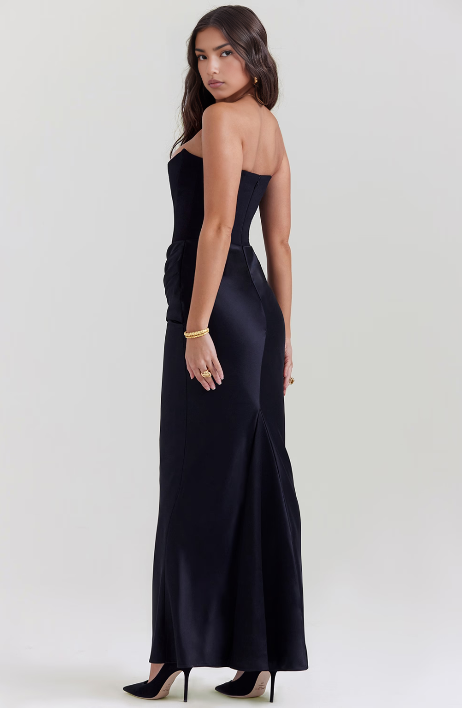 Camille | Women’s Strapless Corset Bodycon Maxi Dress