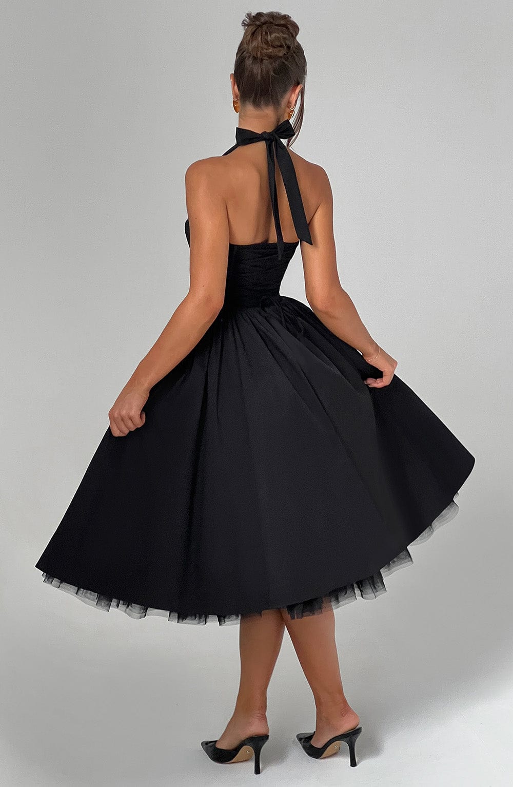 Arden | Women’s Wedding Guest Halter Midi Dress