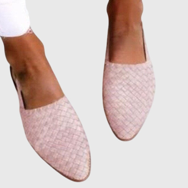Leah | Woven Open Toe Loafers for Women