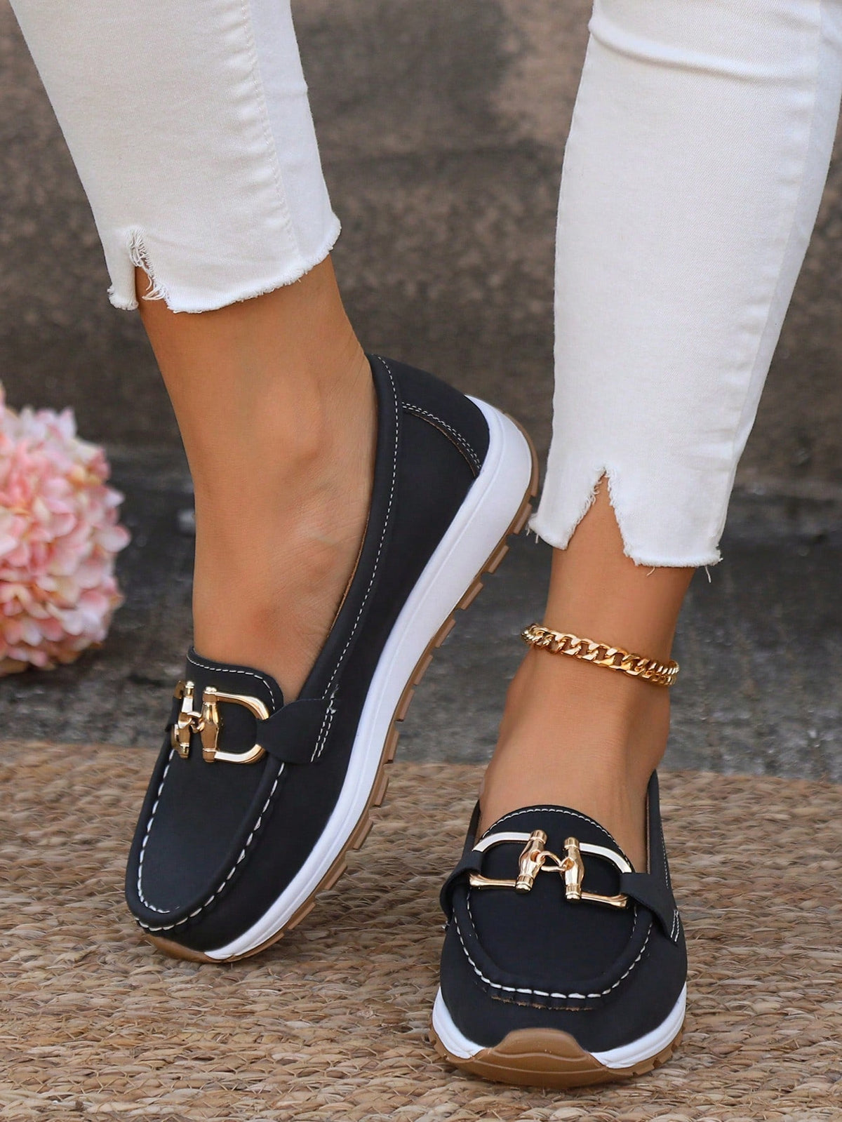 Blanca | Platform Loafers with Metallic Hardware for Women