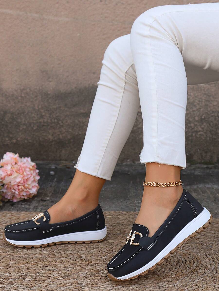 Nicolette | Chain-Detail Platform Loafers for Women