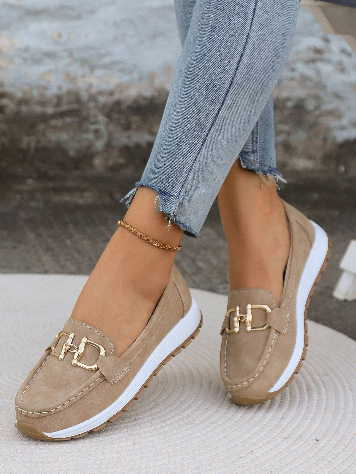 Blanca | Platform Loafers with Metallic Hardware for Women