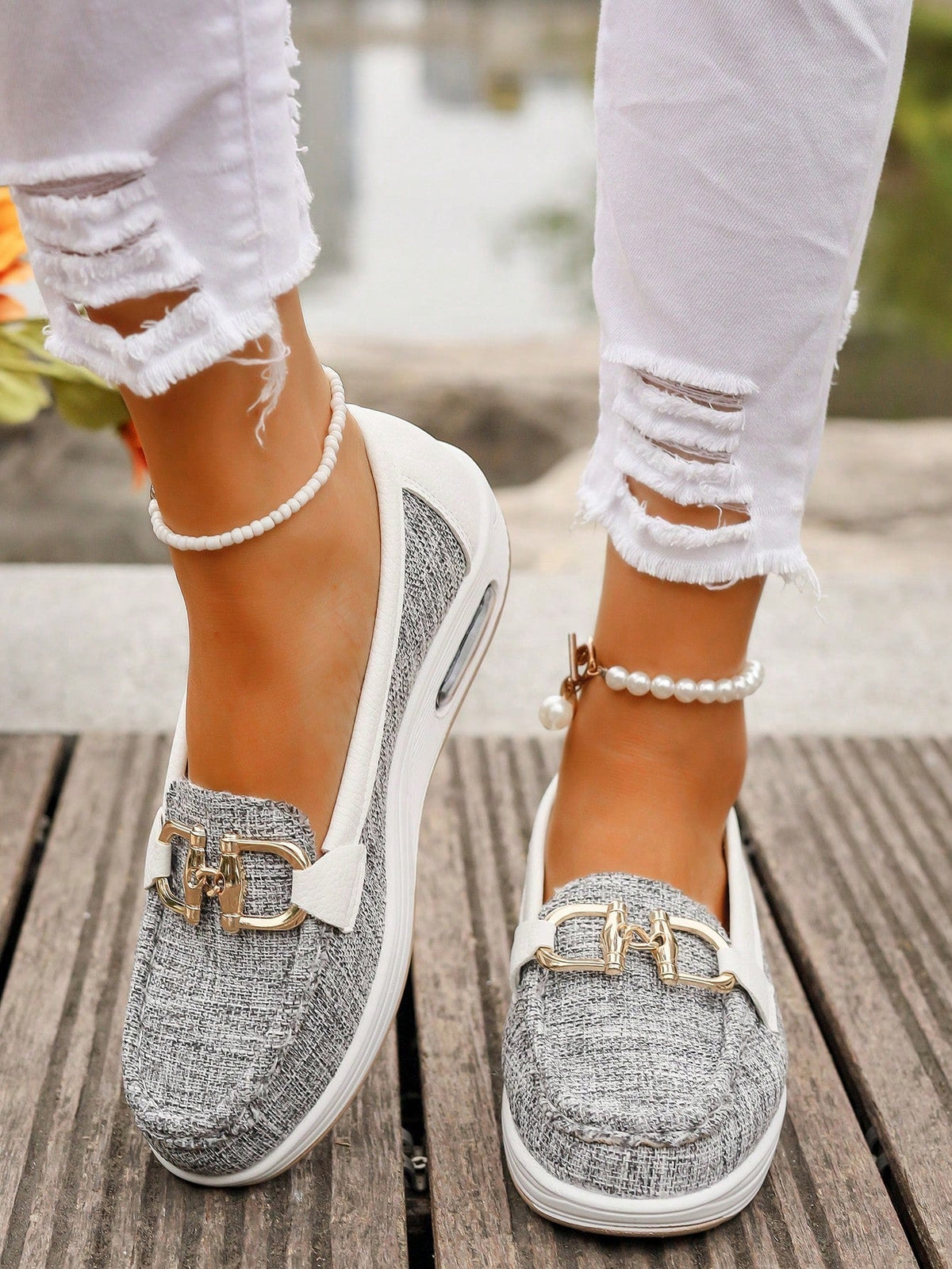 Blanca | Platform Loafers with Metallic Hardware for Women