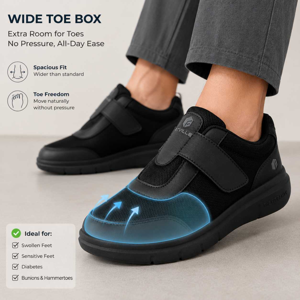 MarleyFit™ | Wide Fit Orthopedic Shoes