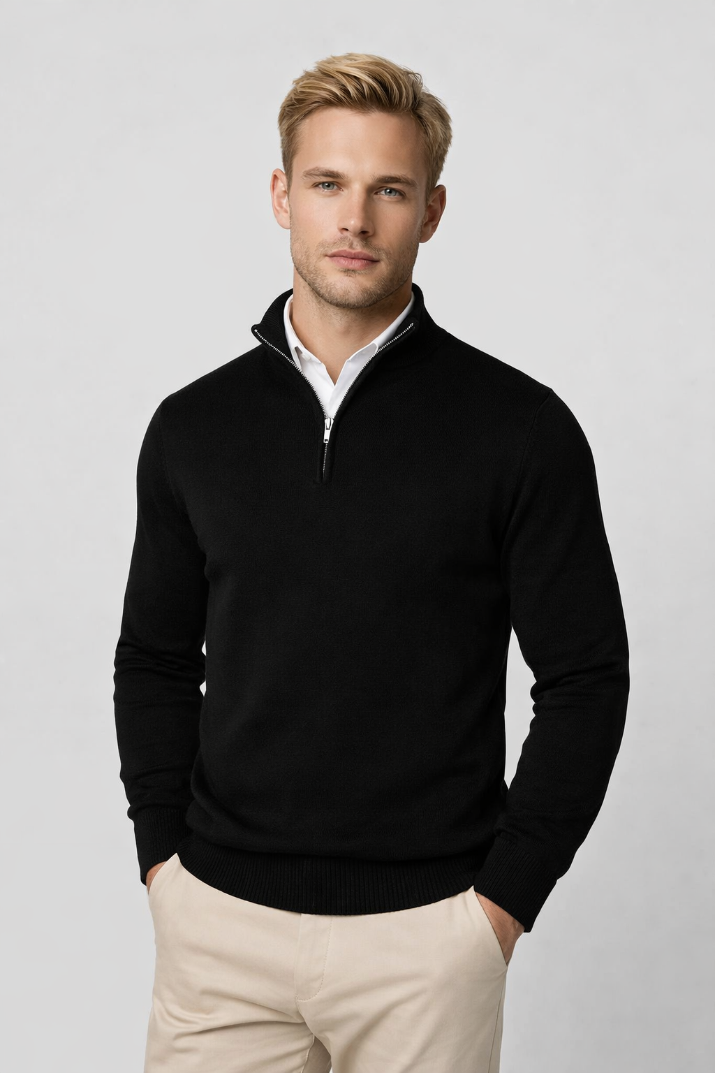 Christopher | Men Half Zip High Neck Sweater