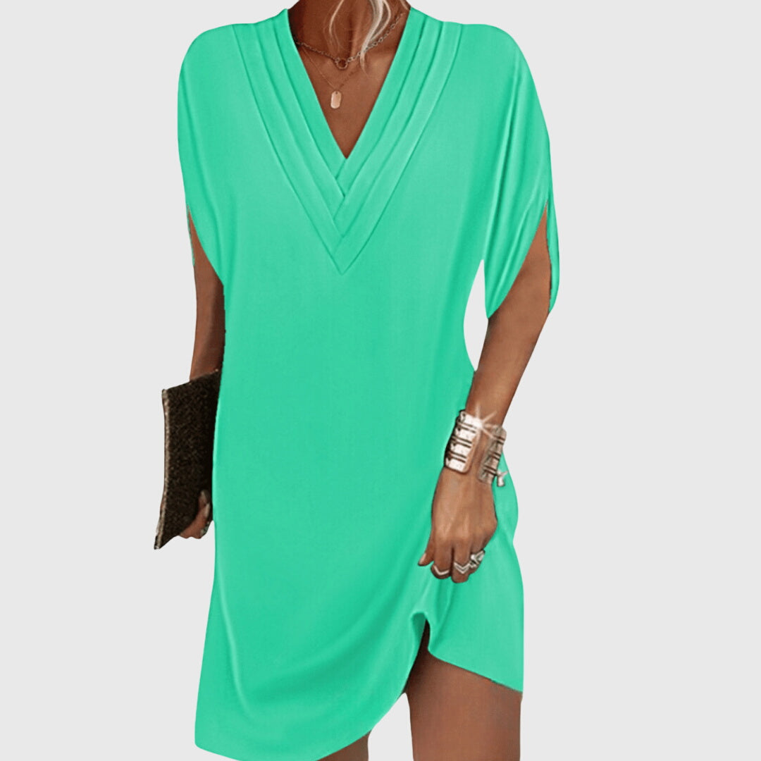 Freya | Womens V Neck Loose Mini Dress