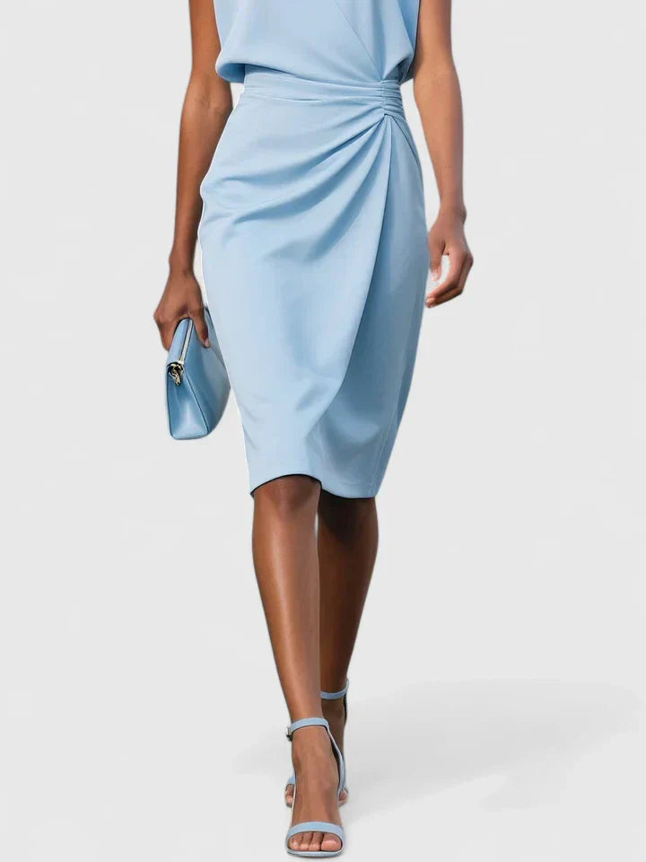 Daisy | Womens Sleeveless Ruched Midi Dress