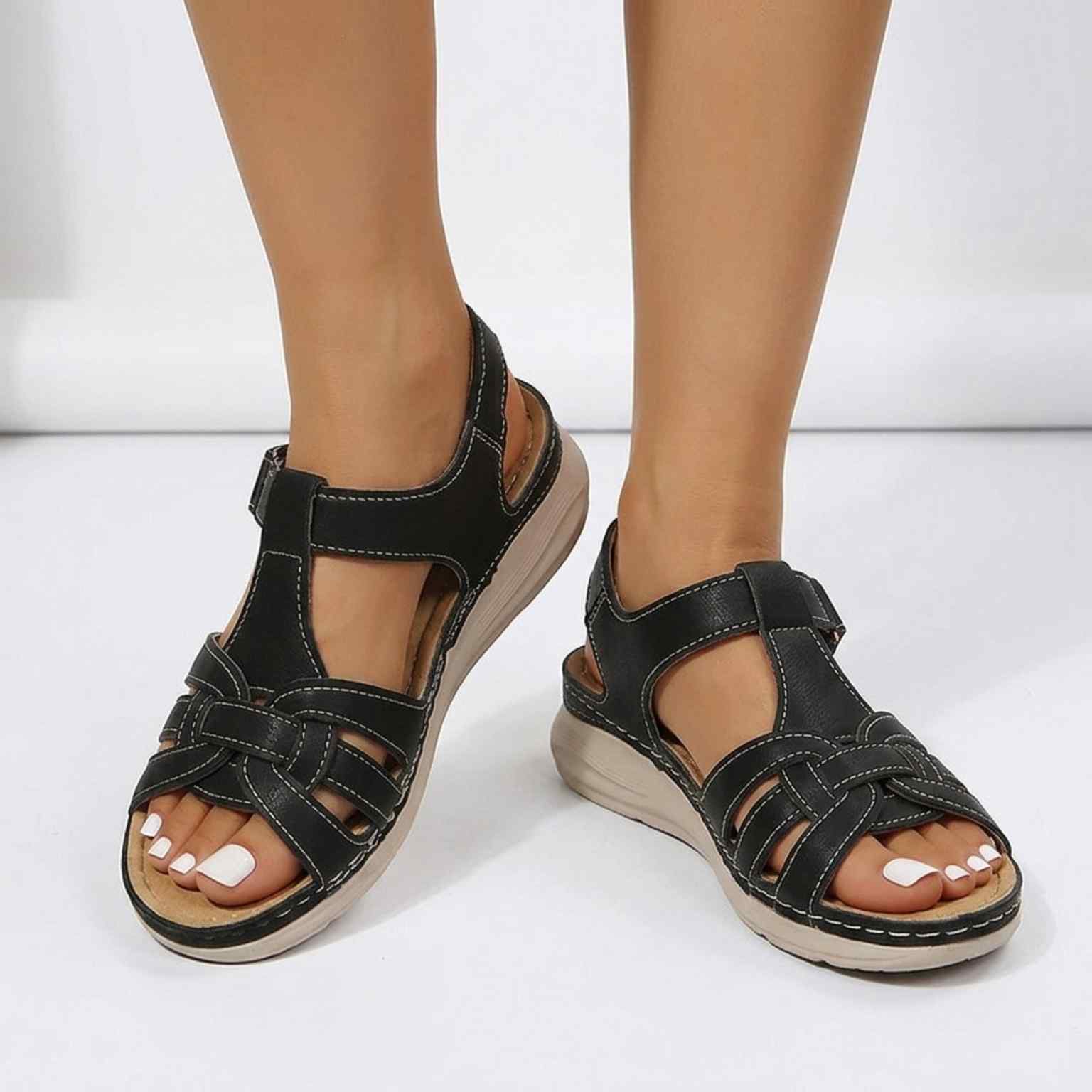 Marley™ | Orthopedic Leather Sandals in Vintage Style