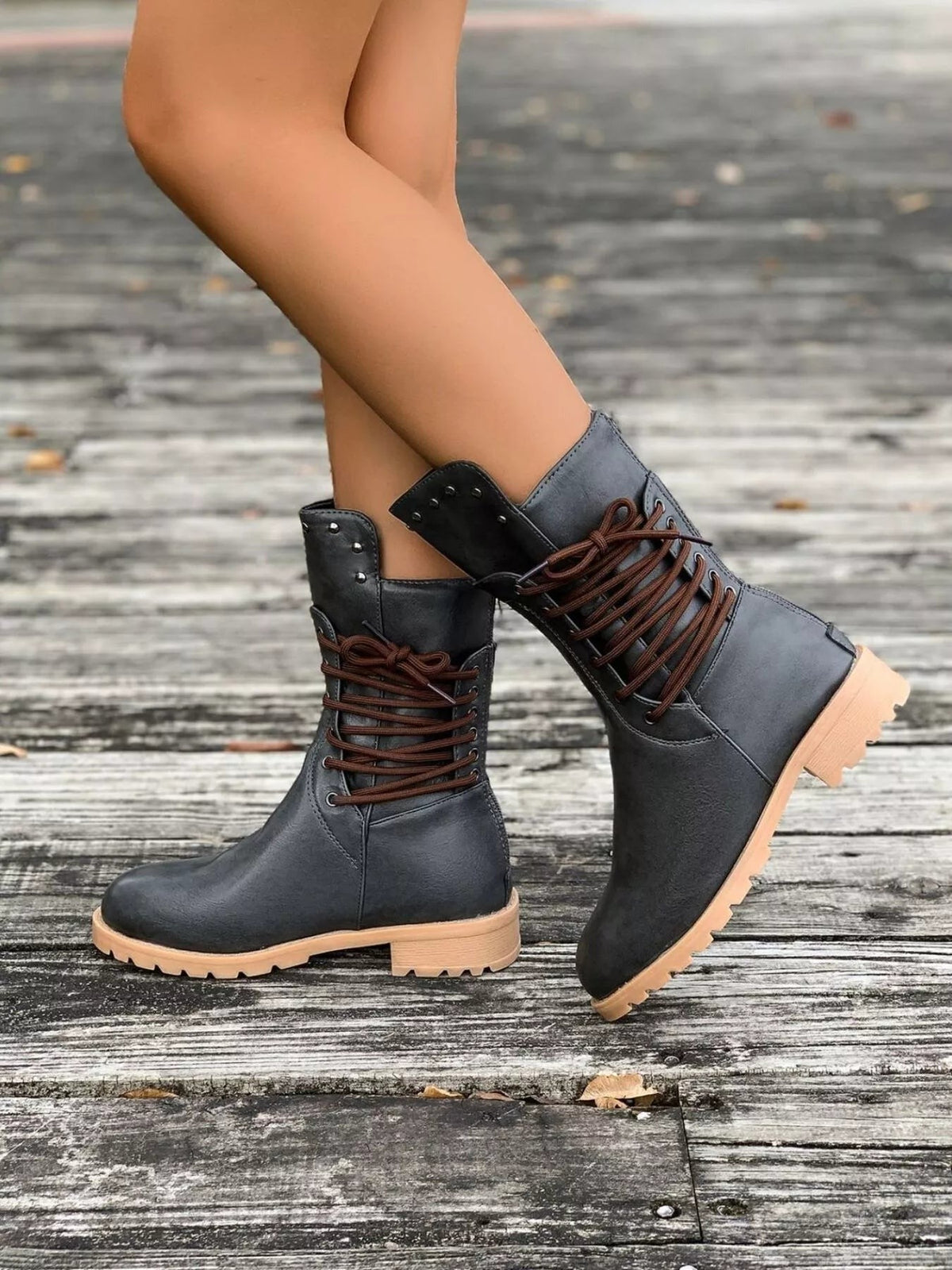 Noah | Round Toe Platform Boots