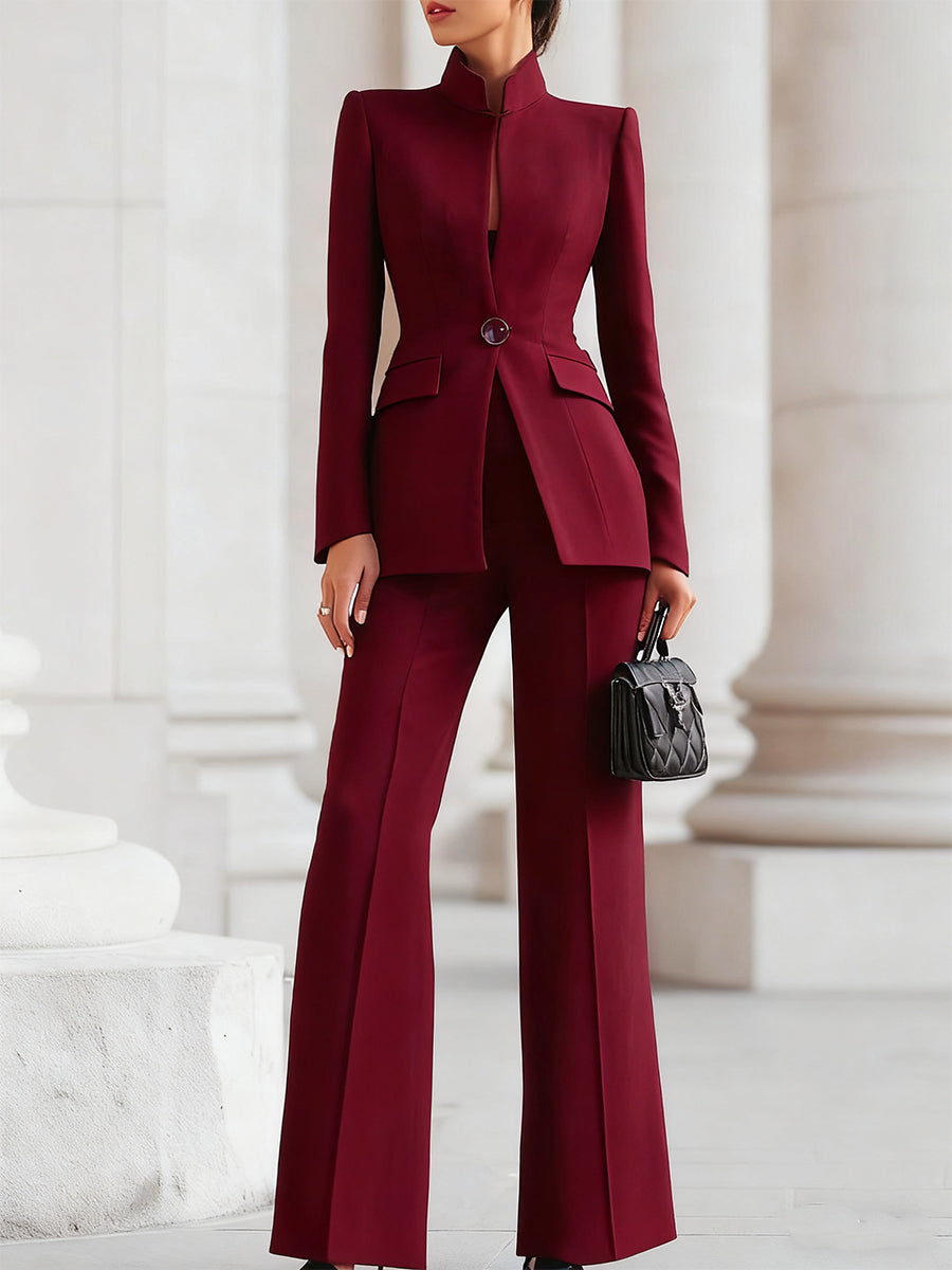Samantha | Women’s Tailored Blazer Wide Leg Set