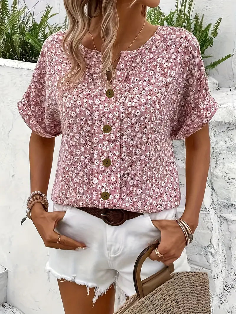 Taylor | Women Chic Floral Summer Print Blouse