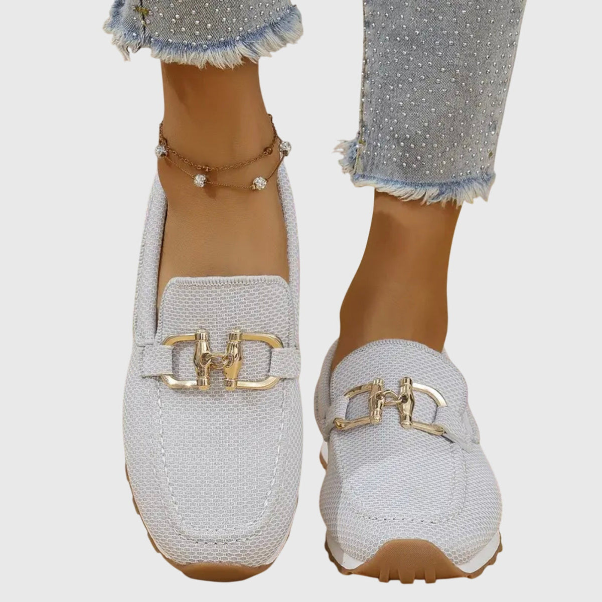 Agusta | Woven Loafers with Metal Hardware for Women
