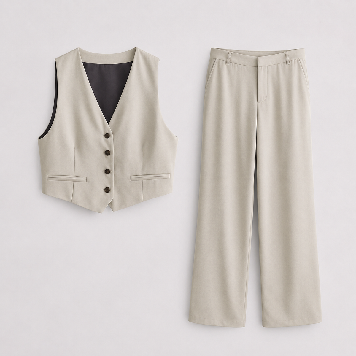 Women's Tailored Two-Piece Jumpsuit Set