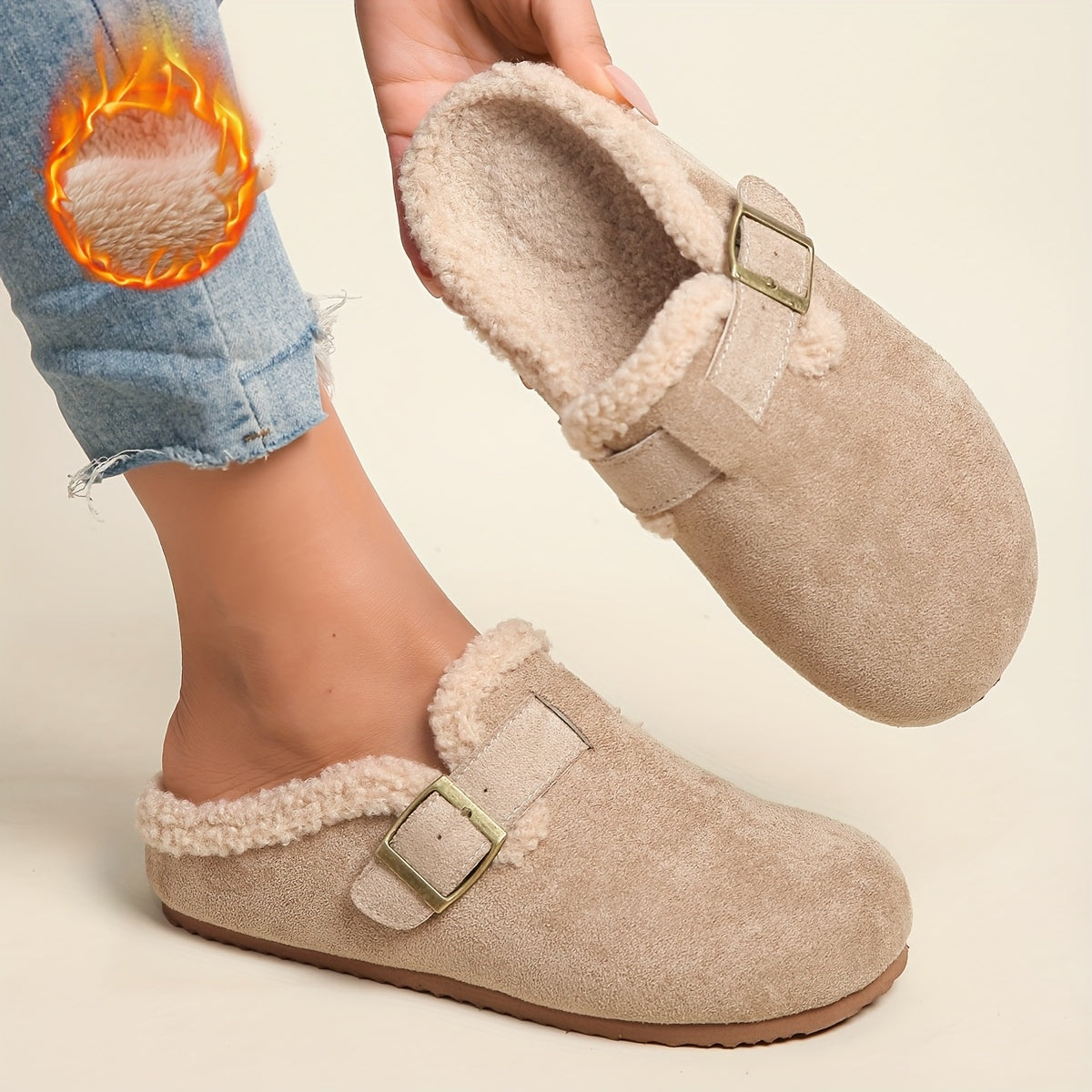 Lily™ | Wool-Lined Chunky Winter Slippers