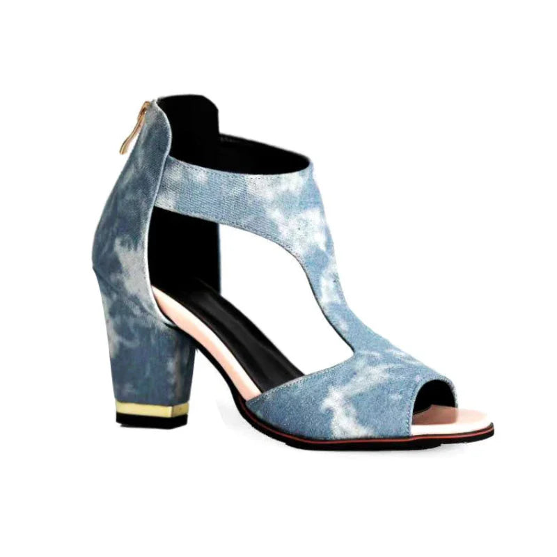 Marley | Luxury Cut-Out Block Heel Sandals