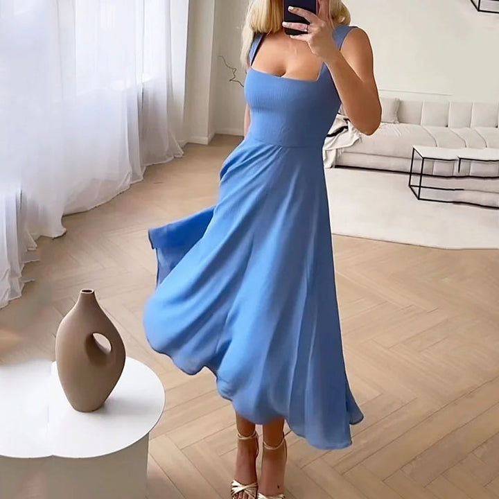 Faith | Women Wedding Guest Elegant Square Midi Dress