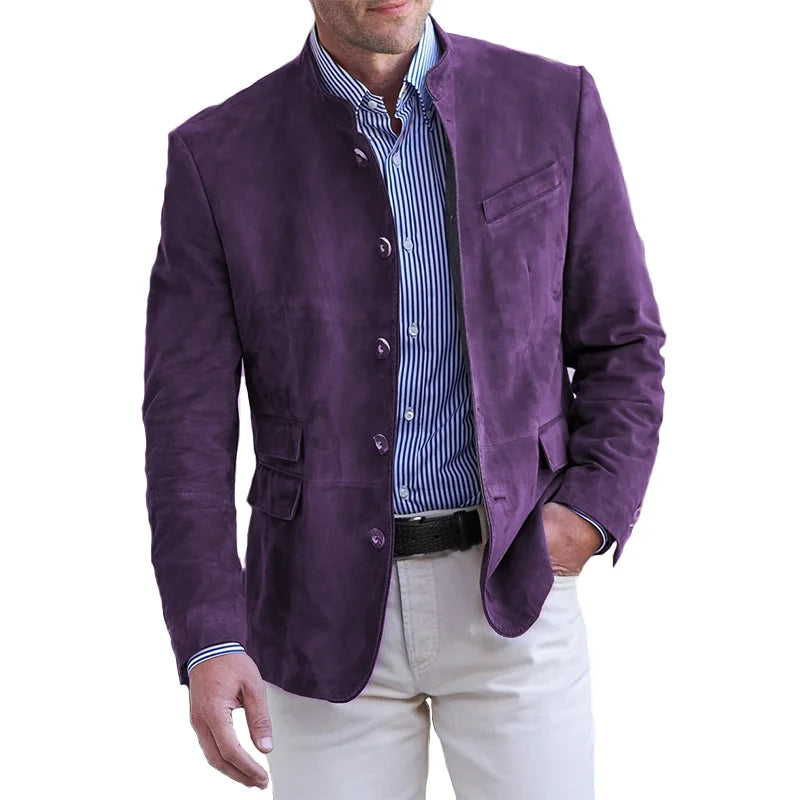 Ben | Men’s Tailored Lightweight Mandarin Collar Blazer