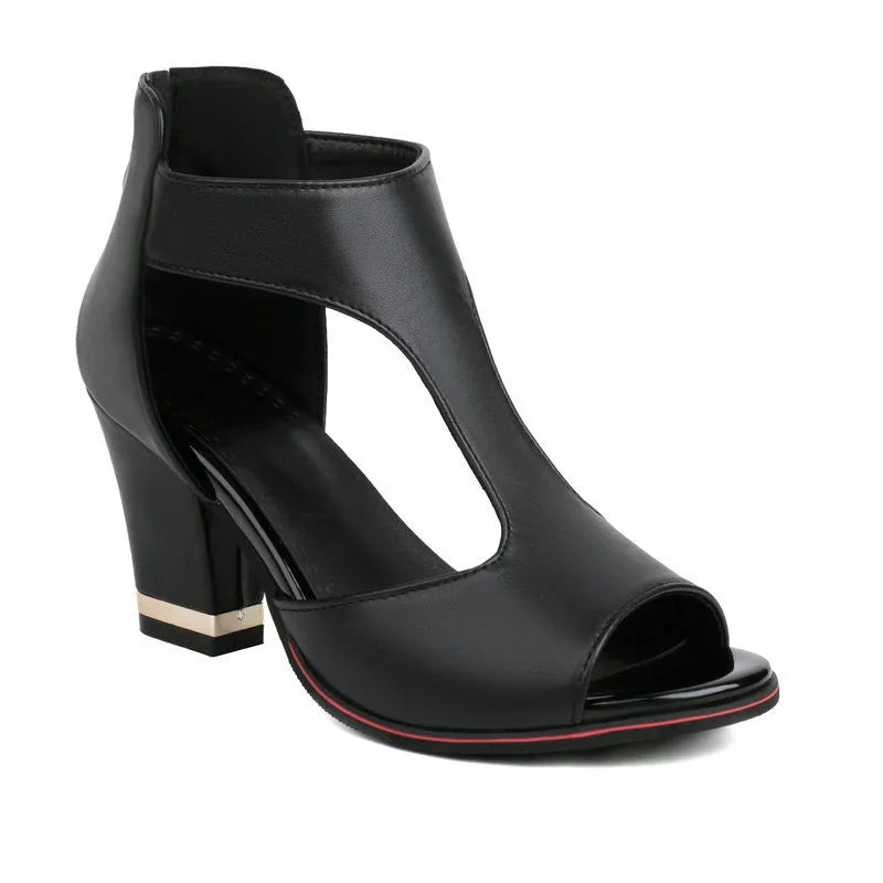Marley | Luxury Cut-Out Block Heel Sandals