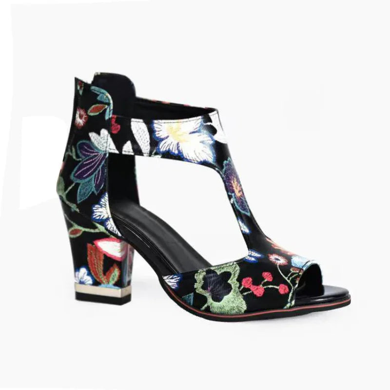 Marley | Luxury Cut-Out Block Heel Sandals